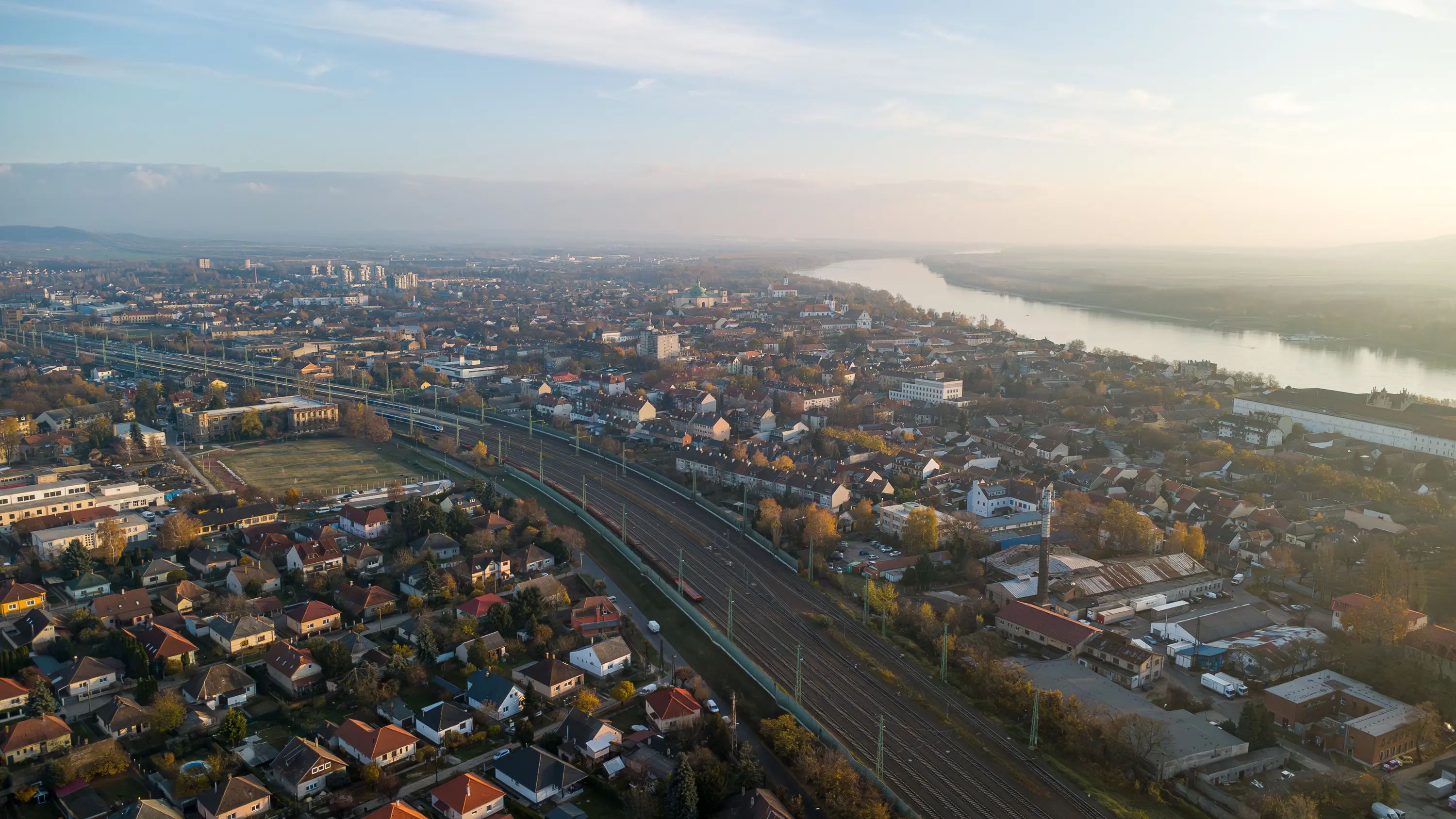 Vác ingatlanközvetítő drónfelvétel